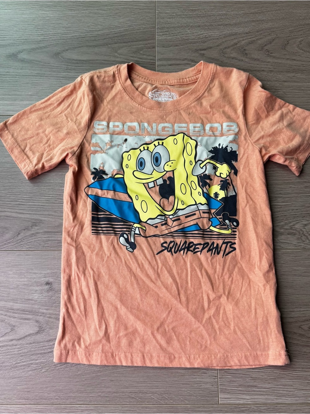 SpongeBob Squarepants Orange Surf Graphic Tee